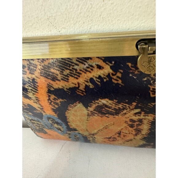 PATRICIA NASH CAUCHY  ITALIAN LEATHER TOP FRAME WALLET/CLUTCH - Picture 9 of 11